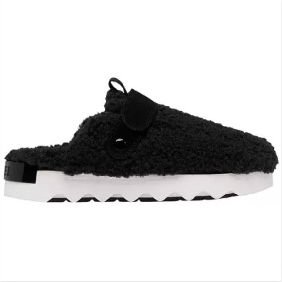 NWT - Sorel Women's Viibe Cozy Clog Color: Black/Sea Salt - Picture 1 of 7